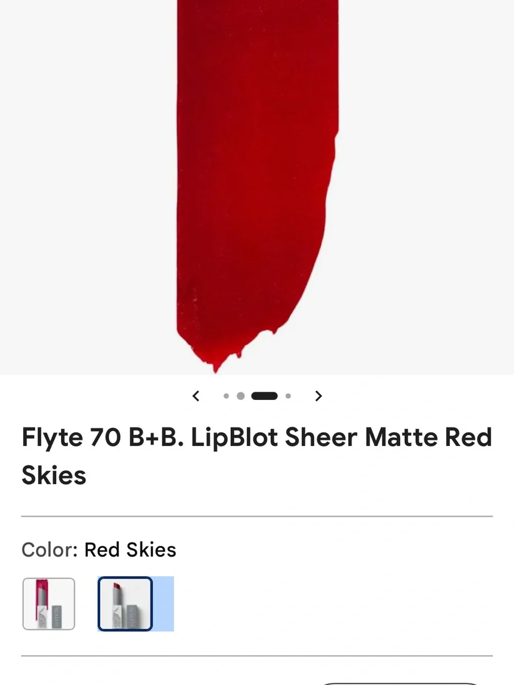 Flyte.70 sheer matte lipstick. NWT